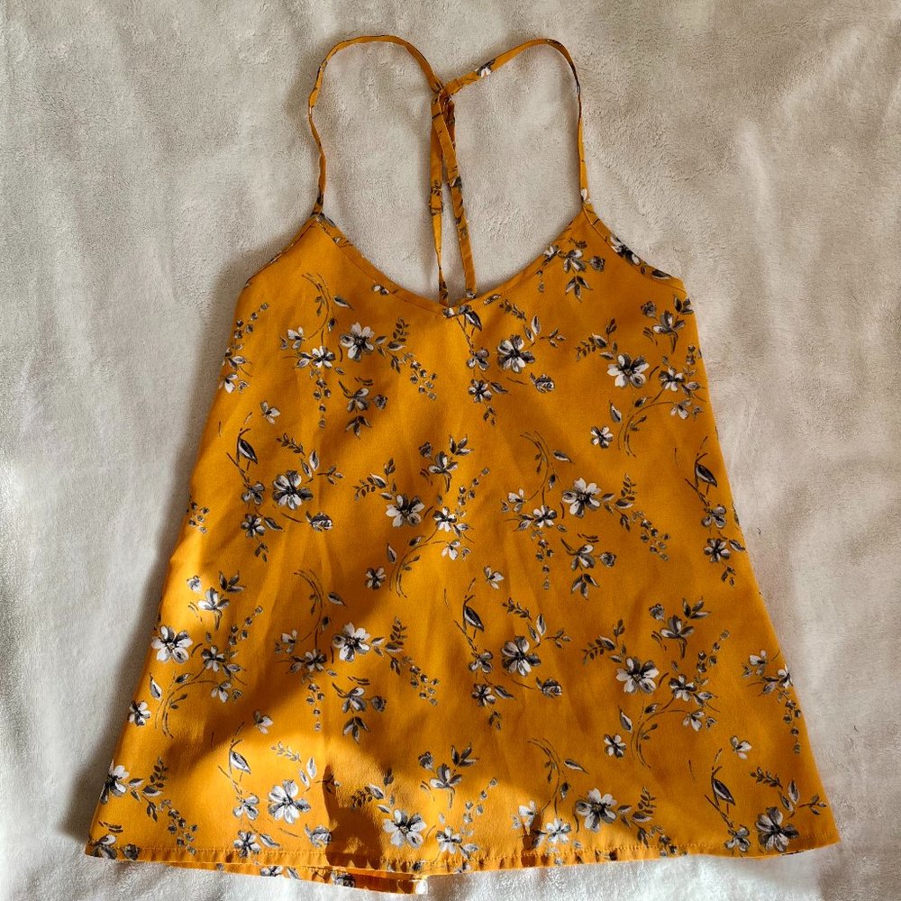 Cute Floral Criss Cross Back Cami